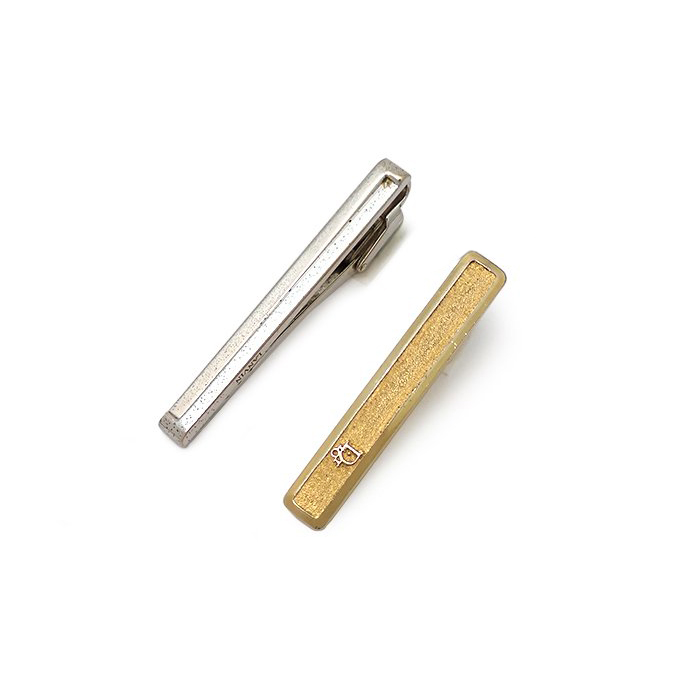 クリスチャンディオール(Christian Dior) ランバン(LANVIN) タイバー タイクリップ ネクタイピン 2点セット ゴールドカラー シルバーカラー