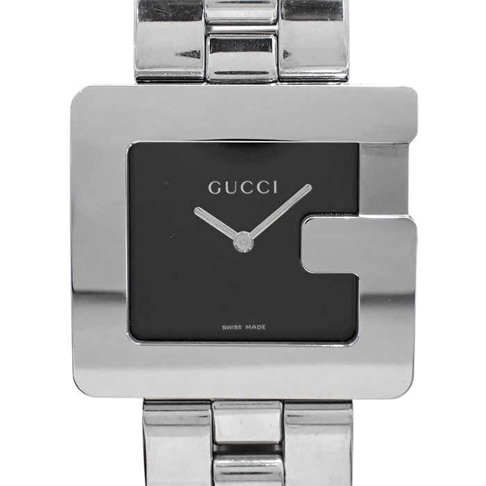 グッチ(GUCCI) 3600M メンズ腕時計 アナログ Gロゴ スクエアフェイス ブラック文字盤