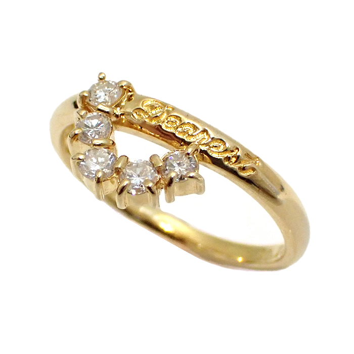 K18 ダイヤモンド リング 指輪 9号 ゴールドカラー dearest刻