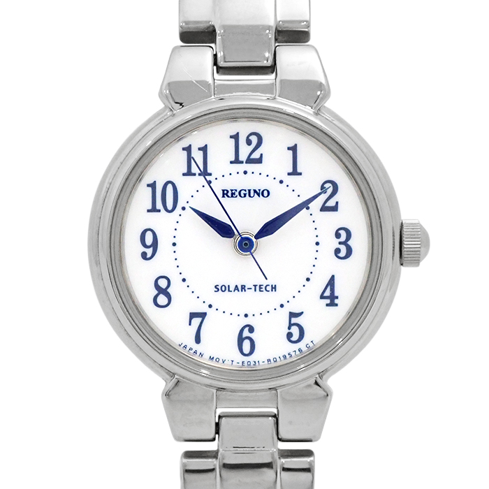 レグノ(REGUNO) ソーラーテック E031-R005537 レディース腕時計 アナログ ホワイト文字盤