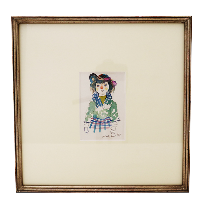 【セール価格】納健(おさめけん)  ポストカード 人物画 インテリア 絵画 女の子 額縁付き