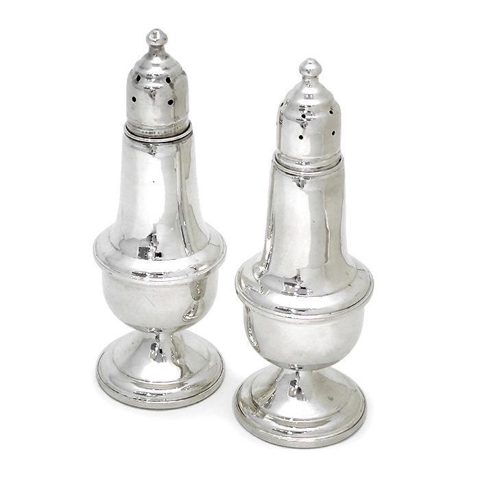 リード＆バートン(Reed & Barton) スターリング ソルト＆ペッパーシェーカー 塩コショウ入れ 調味料入れ シルバー