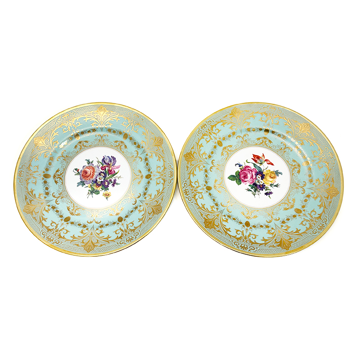 ケイバーズウォール(CAVERSWALL)  ディナープレート 27.5cm 2枚セット 金彩 グリーン ゴールド